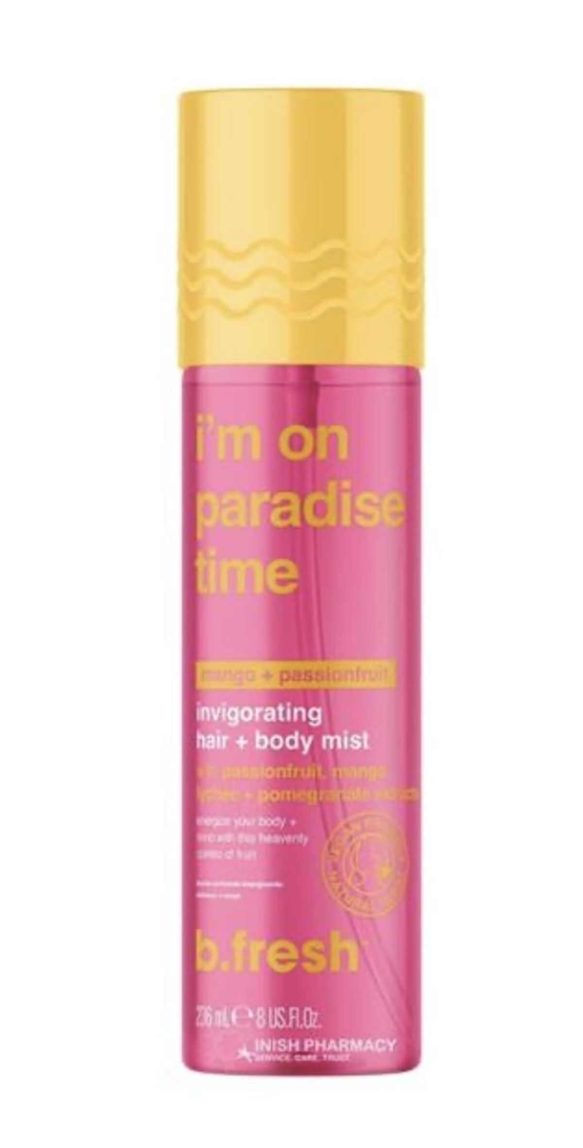 i'm on paradise time invigorating hair + body mist