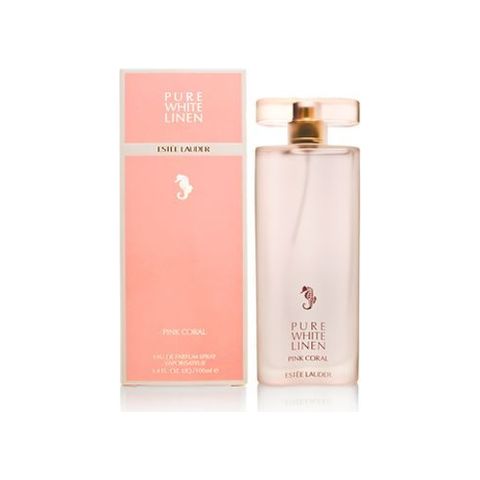 Pure White Linen Pink Coral